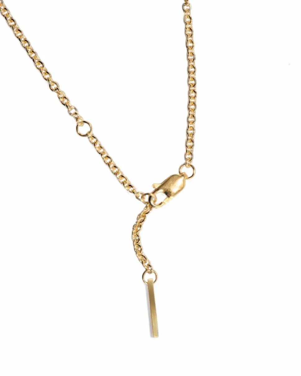 Tied Heart Halskæde, Gold Plated, 38,8-42,8 cm
