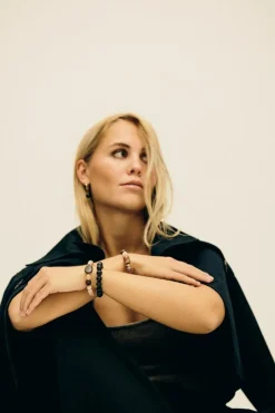 Tigereye Creoler, Gold Plated