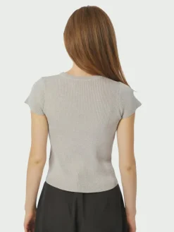 Tirra Glitter Top, Sand, 40