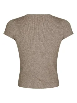 Todda Knit Tee Bluse, Sand Melange, 38