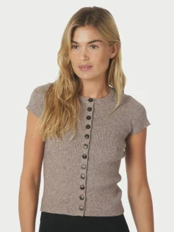 Todda Knit Tee Bluse, Sand Melange, 38