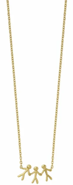 Together Family 3 Halskæde, Gold Plated, 45 cm