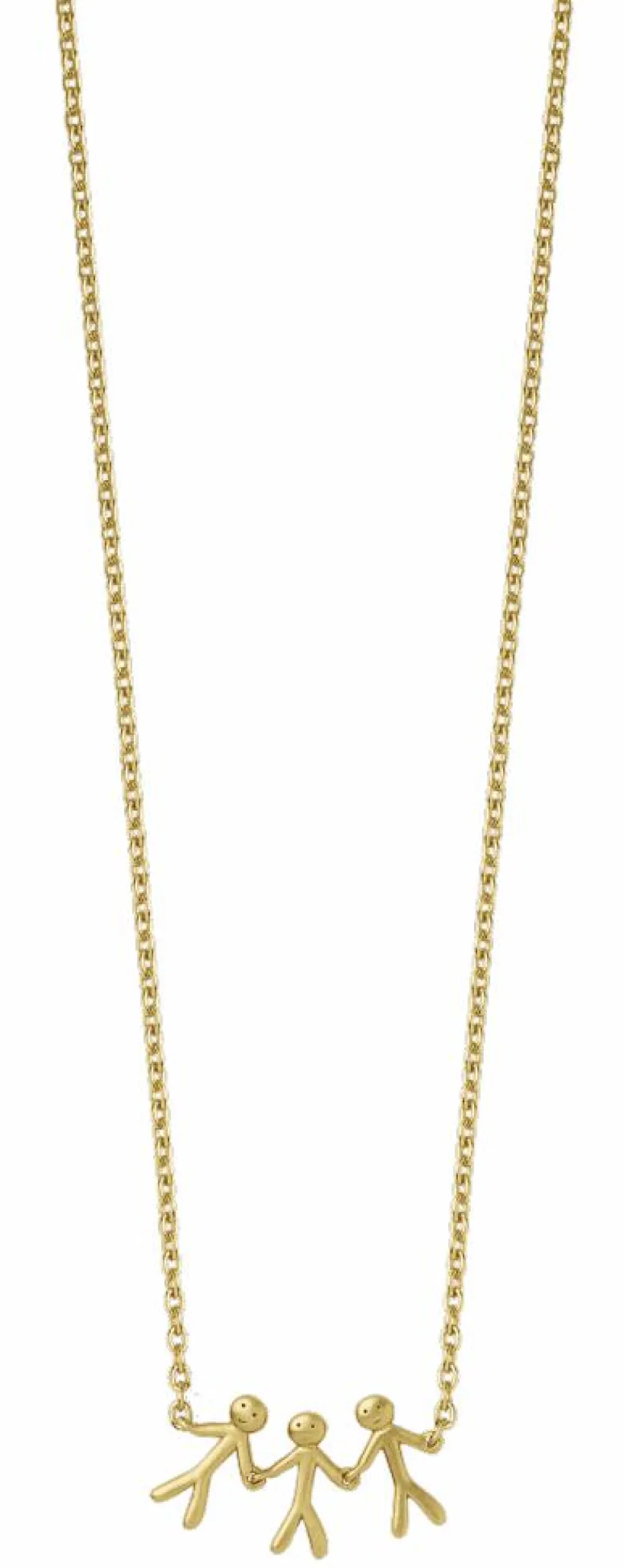 Together Family 3 Halskæde, Gold Plated, 45 cm