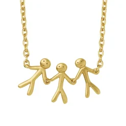 Together Family 3 Halskæde, Gold Plated, 45 cm