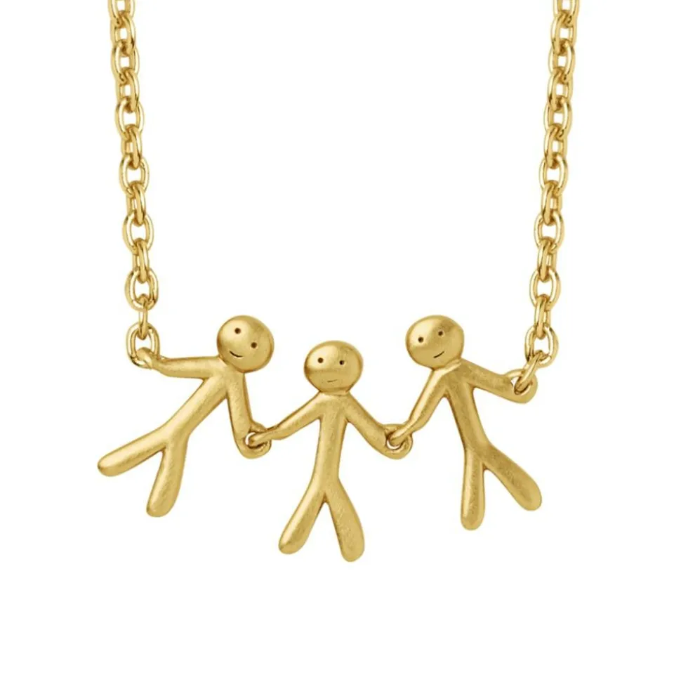 Together Family 3 Halskæde, Gold Plated, 45 cm