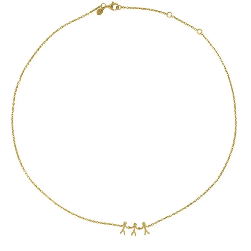 Together Family 3 Halskæde, Gold Plated, 45 cm