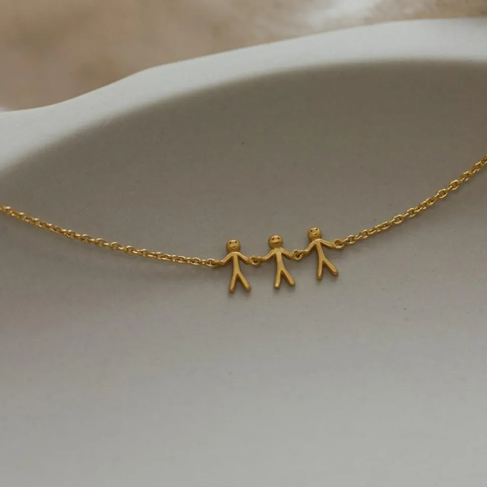 Together Family 3 Halskæde, Gold Plated, 45 cm