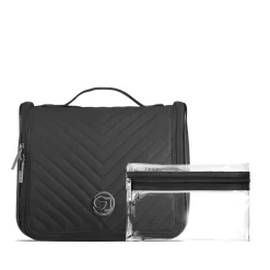 Toilettaske m. Ophæng Quilt, Sort