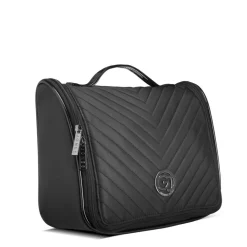 Toilettaske m. Ophæng Quilt, Sort