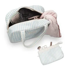 Toilettaskesæt, White/Blue Stripe