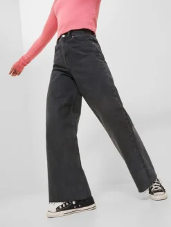 Tokyo Wide Jeans, Black Denim, W29/L34