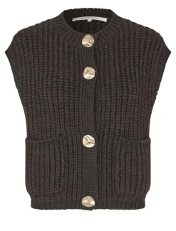 Ulrikke Knit Vest, Chocolate Torte, L