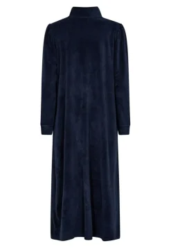 Velour Morgenkåbe, Navy, L