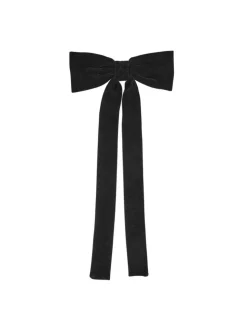 Velvet Bow Hårspænde, Black
