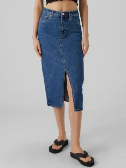 Veri Denimnederdel, Medium Blue Denim, M