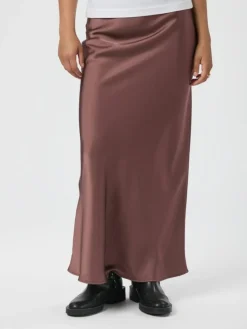 Vicky Heavy Sateen Nederdel, Dark Rose, 36