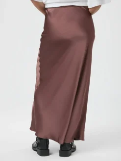 Vicky Heavy Sateen Nederdel, Dark Rose, 36