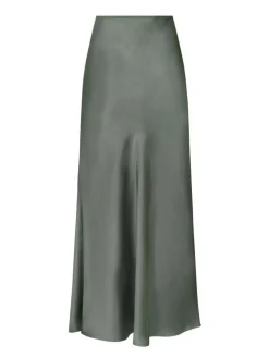 Vicky Heavy Sateen Nederdel, Smoke Green, 40