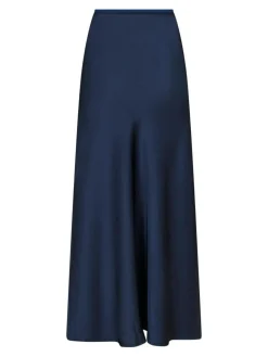 Vicky Heavy Sateen Nederdel, Midnight Blue, 40