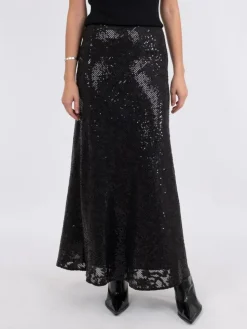 Vicky Sequins Nederdel, Sort, 36