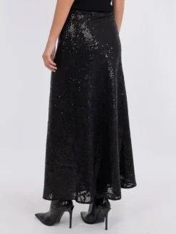 Vicky Sequins Nederdel, Sort, 36