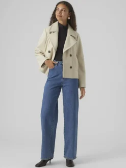 Vincemia Short Jakke, Oatmeal Melange, XL