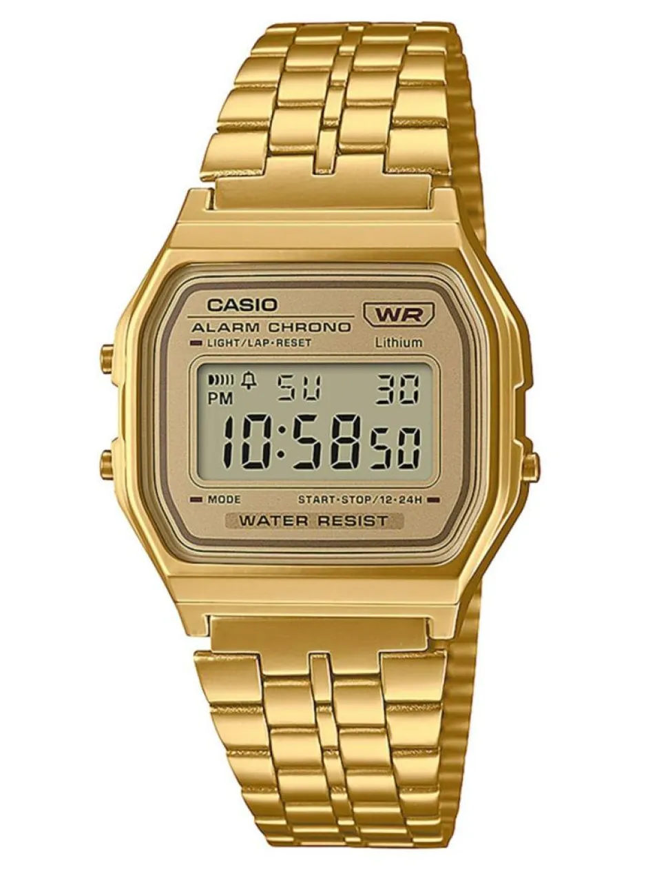 Vintage A158WETG-9AEF Digitalur, Gold, 34 mm