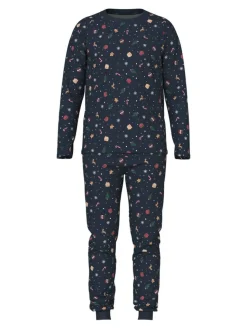 Vismas Pyjamassæt, Navy Blazer Xmas AOP, S