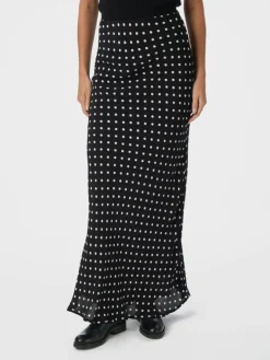 Viso Crepe Dot Nederdel, Black, 42