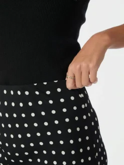 Viso Crepe Dot Nederdel, Black, 42