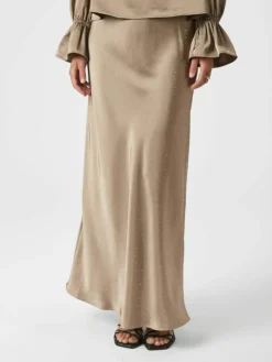 Viso Heavy Sateen Bedaz Nederdel, Dark Taupe, 42