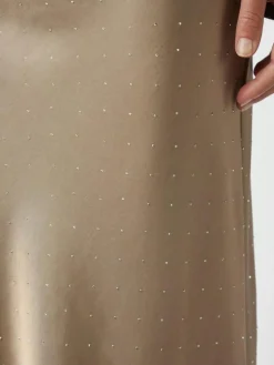 Viso Heavy Sateen Bedaz Nederdel, Dark Taupe, 42