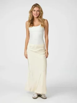 Viso Heavy Sateen Nederdel, Pearl, 42