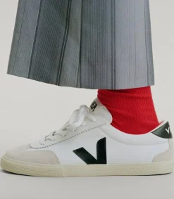 Volley Sneakers, White-Black, 39