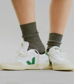 Volley Sneakers, White-Emeraude, 41