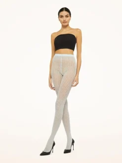 W Lace Tights, Ice, S