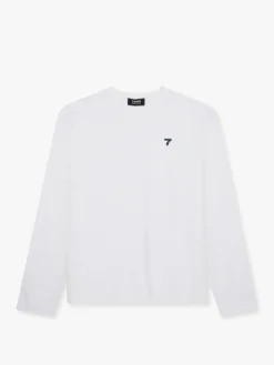 Waffle Long Sleeve T-shirt, Brillant White, L