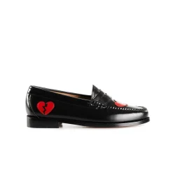 Weejun Penny Love Loafers, Black/Red, 36.5