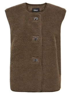 Wendy Teddy Vest, Chestnut, XL