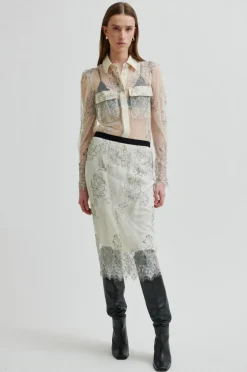 Wila Lace Nederdel, Tofu, XL