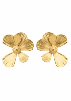 Wildflower Ample Øreringe, Gold Plated