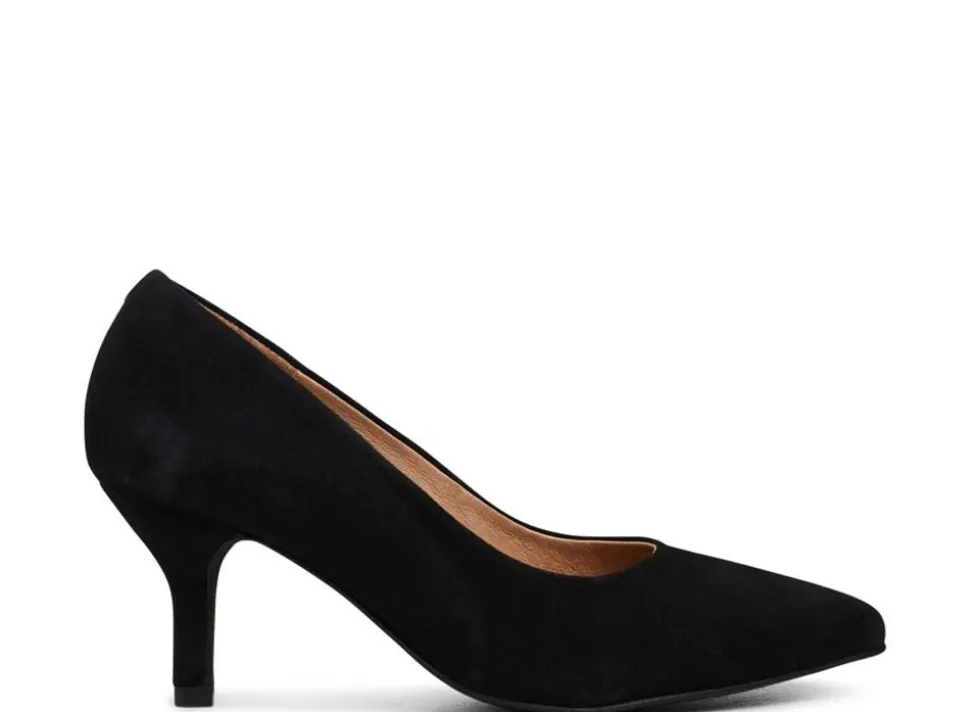 Willa Højhælede Sko, Black Suede, 38
