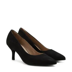 Willa Højhælede Sko, Black Suede, 38