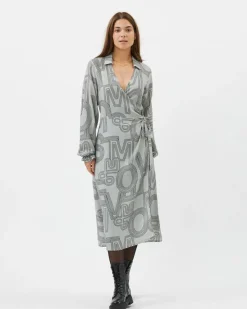 Wrapmilu Kjole, Glacier Grey, 34