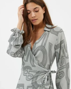 Wrapmilu Kjole, Glacier Grey, 34