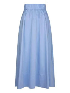 Yara Long Poplin Nederdel, Sky Blue, 40