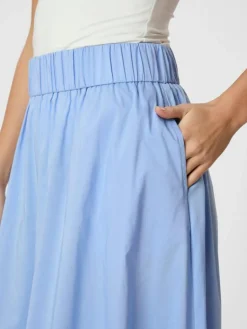 Yara Long Poplin Nederdel, Sky Blue, 40