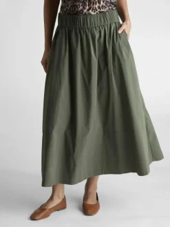 Yara Poplin Nederdel, Army, 36