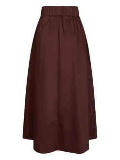 Yara Poplin Nederdel, Burgundy, 36