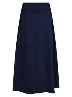 Yara Poplin Nederdel, Navy, 40